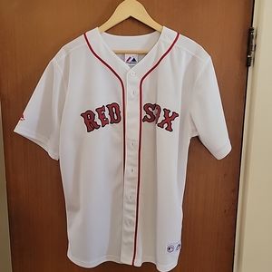 Boston Red Sox Dustin Pedroia Jereey Youth Size 18-20 Majedtic Stitched